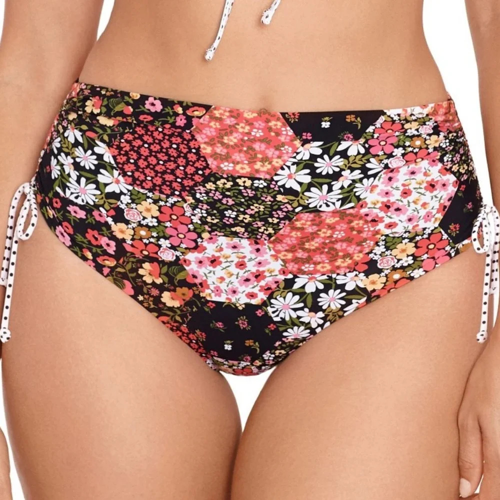 Skinny Dippers Miraclesuit Jellyroll Transformer Reversible Swim Bottom sz S NWT